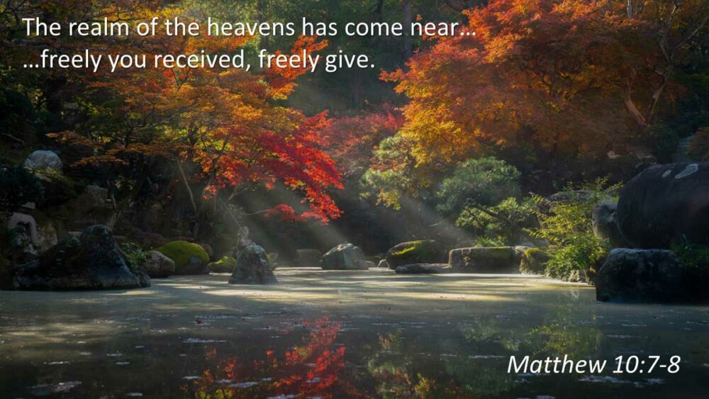 Freely Receive, Freely Give Week 2 Image